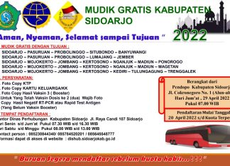 Pemkab Sidoarjo Gelar Mudik Gratis, Begini Cara Daftar dan Syaratnya