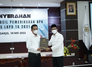 Pemkab Sidoarjo Raih Opini WTP Sembilan Kali Berturut-turut, Bupati Gus Muhdlor Apresiasi Kinerja Jajarannya