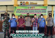 Safari Cangkrukan Kamtibmas, Kapolresta Sidoarjo Berharap Pilkades Serentak Tertib dan Damai