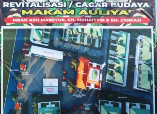 Maket Revitalisasi Makam Ulama Ponpes Sono Sidoarjo, Parkir Luas Ada Pendoponya