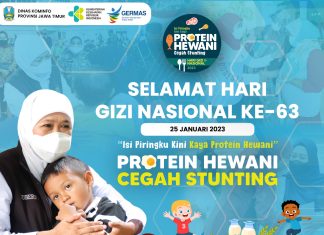 Peringati Hari Gizi Nasional, Gubernur Jawa Timur Khofifah Indar Parawansa Berharap Peningkatan Konsumsi Protein Hewani untuk Cegah Stunting Peringati Hari Gizi Nasional, Gubernur Jawa Timur Khofifah Indar Parawansa Berharap Peningkatan Konsumsi Protein Hewani untuk Cegah Stunting