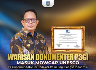 Warisan Dokumenter P3GI Masuk MOWCAP UNESCO, Pj. Gubernur Adhy Sebut Ini Dedikasi Jatim Bagi Bangsa Indonesia Warisan Dokumenter P3GI Masuk MOWCAP UNESCO, Pj. Gubernur Adhy Sebut Ini Dedikasi Jatim Bagi Bangsa Indonesia