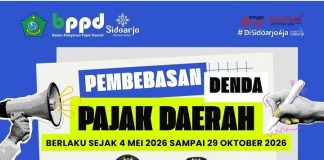 Pemkab Sidoarjo Bebaskan Denda Pajak hingga Oktober 2026, Warga Diminta Memanfaatkan Kesempatan