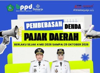 Pemkab Sidoarjo Bebaskan Denda Pajak hingga Oktober 2026, Warga Diminta Memanfaatkan Kesempatan