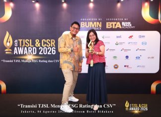 Dorong Kemandirian Ekonomi Masyarakat Pesisir, PT Terminal Teluk Lamong Raih Penghargaan Kategori Gold Dalam Ajang TJSL & CSR Award 2026