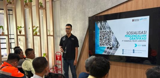 PT Terminal Teluk Lamong Tingkatkan Budaya Integritas Dengan Sosialisasi WBS & Anti-Gratifikasi