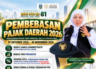 Sambut Hari Jadi ke-81 Jatim, Gubernur Khofifah Kembali Berikan Pembebasan dan Keringanan Pajak Kendaraan Bermotor Selama Dua Bulan